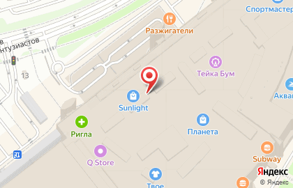 Ломбард Sunlight на улице Энтузиастов на карте