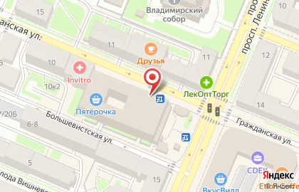 Старт на проспекте Ленина на карте