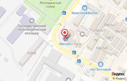 Супермаркет Магнит на Почтовой улице на карте