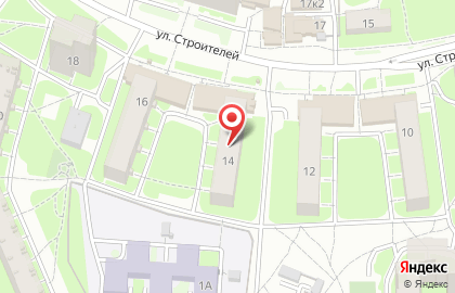 Супермаркет Разница на улице Строителей, 14 на карте