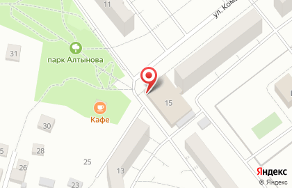 Супермаркет Пятёрочка на улице Комарова на карте