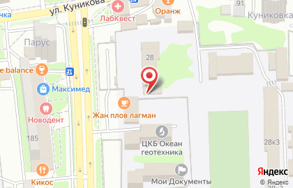 Спортивная школа Водник на улице Куникова на карте