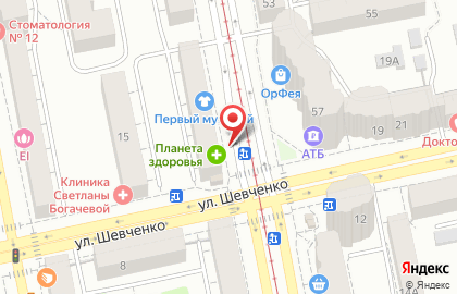 Контакт на улице Луначарского на карте