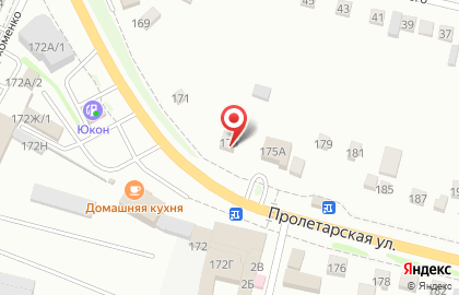 Кафе Победа, супермаркет на Пролетарской улице на карте