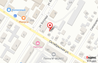 Минусинская центральная районная больница на Октябрьской улице на карте