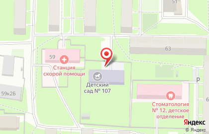 Детский сад # 107 на Новоизмайловском проспекте на карте
