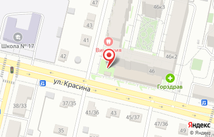 Киоск по продаже печатной продукции Тверьсоюзпечать+О на улице Красина на карте