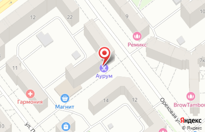 Парикмахерская Аурум на Ореховой улице на карте
