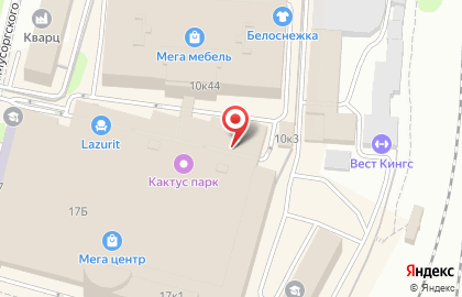 Кафе быстрого питания Блинца-ца на улице Мусоргского на карте