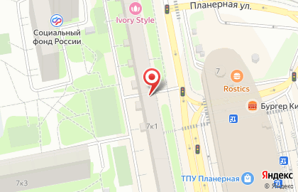 Торговая компания Мебель с фабрики на Планерной улице на карте