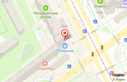 Магазин по продаже овощей и фруктов в Фрунзенском районе на карте