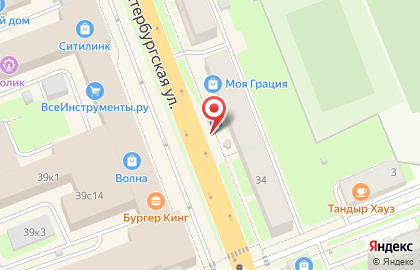 Киоск по продаже печатной продукции в Великом Новгороде на карте
