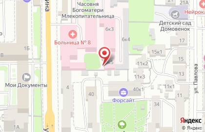 Городская клиническая больница №8 на улице Каширина, 6к5 на карте