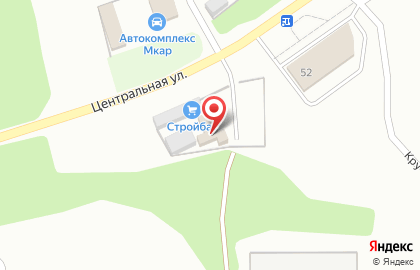 Магазин строительно-отделочных материалов Стройбат на Центральной улице на карте
