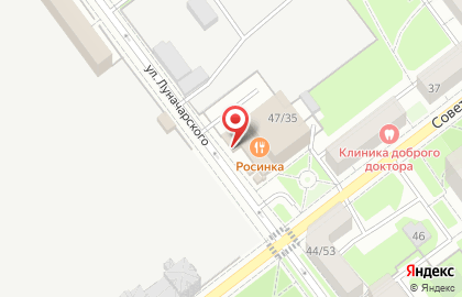 Фирменный магазин Русский фермер на улице Луначарского на карте