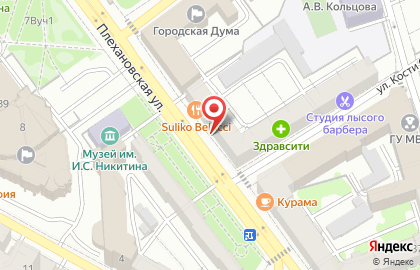 Аптека Будь Здоров в Воронеже на карте