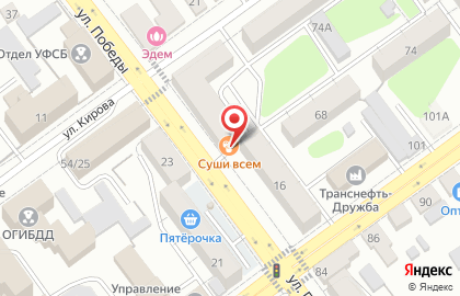 Служба доставки Суши Всем на карте