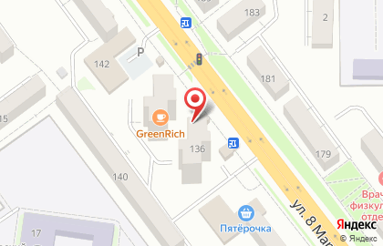 Киоск и магазин Роспечать на улице 8 Марта на карте