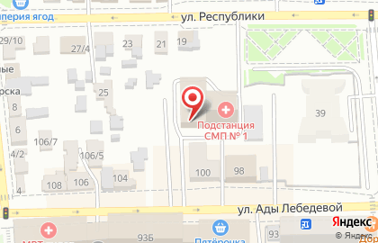 Красноярская станция скорой медицинской помощи на карте