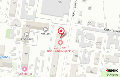 Служба доставки Твоя Пицца на Политехнической улице на карте