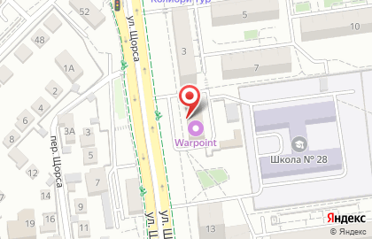 Клуб виртуальной реальности Warpoint на улице Щорса на карте