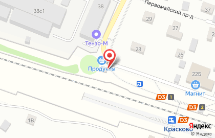 Красково, железнодорожная станция на Вокзальной улице на карте