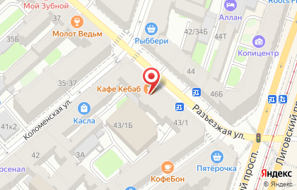 Петрофарм, ЗАО на Разъезжей улице на карте