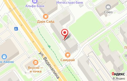Городское кафе САМУРАЙ в Автозаводском районе на карте