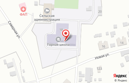 Горная средняя школа на карте