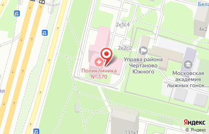Городская поликлиника №170 на улице Подольских Курсантов на карте