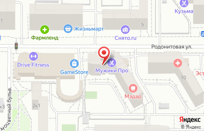 Мужская парикмахерская МУЖИКИ ПРО на Родонитовой улице на карте