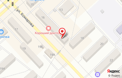 Парикмахерская Богема на улице Комарова на карте