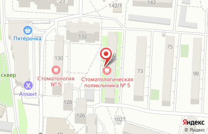 Стоматологическая поликлиника №5 в Воронеже на карте