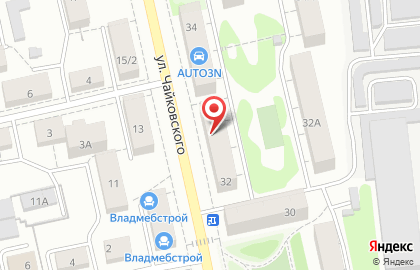 Автошкола АвтоДар на улице Чайковского на карте