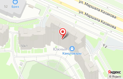 Магазин Fanagoria на улице Маршала Казакова на карте