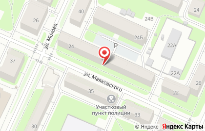 Такси МежГород на улице Маяковского на карте