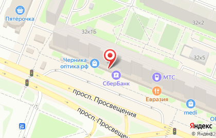 СберБанк России на проспекте Просвещения, 32 к1 на карте