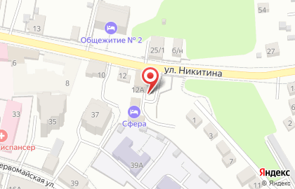 Компания комплексных услуг в области пожарной безопасности ГорПожСервис на улице Никитина на карте