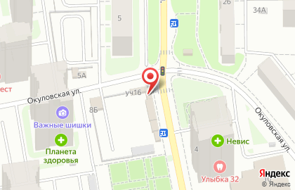 Салон связи Связной на Окуловской улице на карте