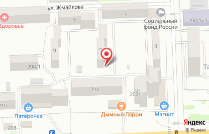 Магазин продовольственных товаров на улице Жмайлова на карте