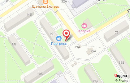 Киоск по продаже фруктов и овощей в Привокзальном районе на карте