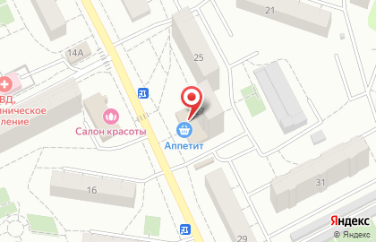 Магазин продуктов Аппетит на улице Льва Толстого на карте