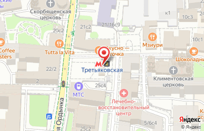 Банкомат ВТБ на улице Малая Ордынка на карте