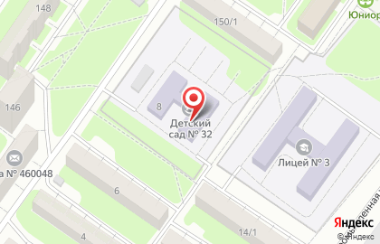 Лицей №3 в Оренбурге на карте