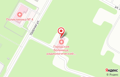 Больница Новомосковская Городская Клиническая Больница на Ударной улице на карте