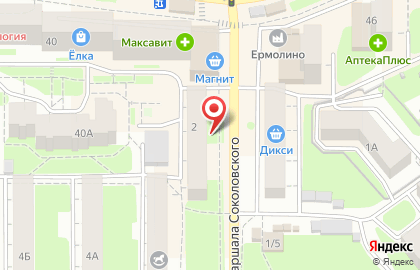 Кондитерская Бисквит на улице Маршала Соколовского на карте