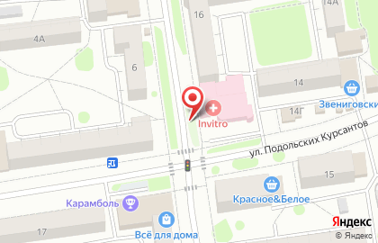 Магазин Махаон на улице Подольских Курсантов на карте
