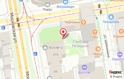 Автомойка Баркас в Ленинском районе на карте
