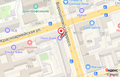 Терминал Локо-банк на Красноармейской улице на карте