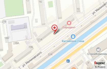 Торгово-производственная корпорация Сибирское здоровье на улице Малиновского на карте